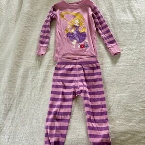 Hanna Andersson Tangled Purple Striped Kids Pajamas